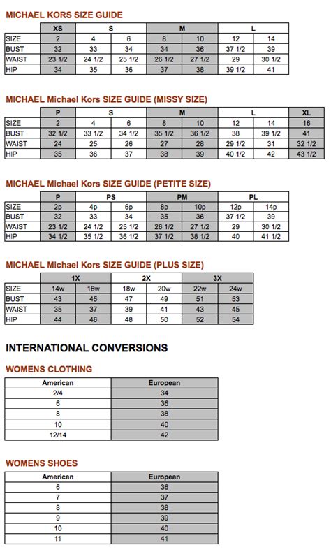 michael kors shoe size|michael kors kids size chart.